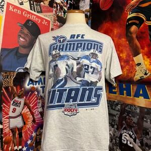 Vintage 2000 Tennessee Titans AFC Champions Super‎ Bowl XXXIV T-Shirt Sz Large